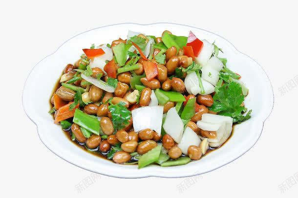 老醋花生米png免抠素材_新图网 https://ixintu.com 中华美食 传统美食 美味拌菜 花生米 餐饮美食