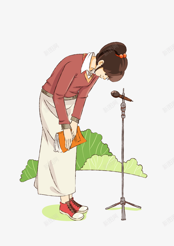 开学季手绘开学典礼学生讲话psd免抠素材_新图网 https://ixintu.com 典礼 大学开学 学生 学生女 开学 开学典礼 讲话