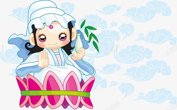 观音菩萨png免抠素材_新图网 https://ixintu.com 卡通 可爱 普度众生 观音菩萨 观音菩萨图片