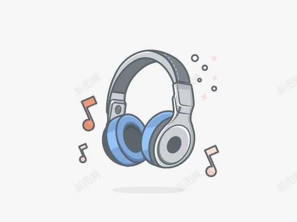 音乐耳机png免抠素材_新图网 https://ixintu.com 听歌 声音 录音 无线耳机 歌曲 耳机 运动耳机跑步挂耳式 音乐