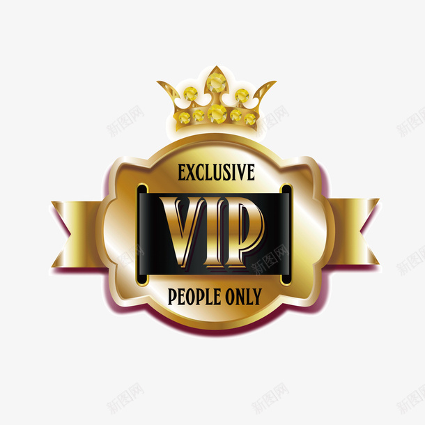 vip金色请柬矢量图ai免抠素材_新图网 https://ixintu.com vip 活动邀请 皇冠 请柬 金色 黑金邀请函 矢量图