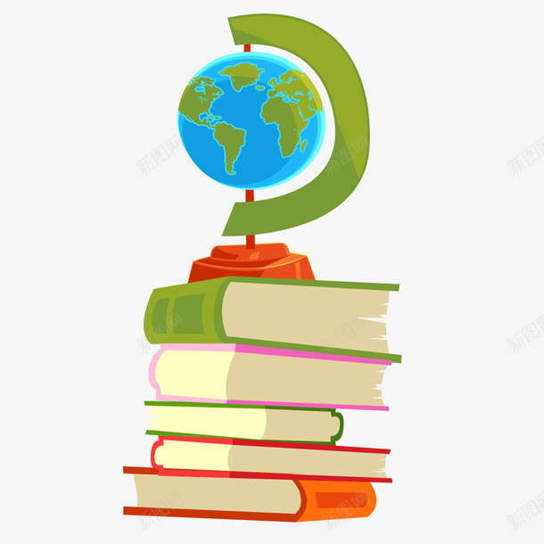 世界阅读日书本地球仪矢量图ai免抠素材_新图网 https://ixintu.com 世界 世界读书日 中国 书本 书籍 倡导全民阅读 简洁 读书 读书心得 读书文化 矢量图