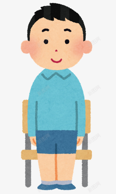 水彩站立的小男孩png免抠素材_新图网 https://ixintu.com 上学 凳子 卡通手绘 学生 孩子 水彩 男孩 男生
