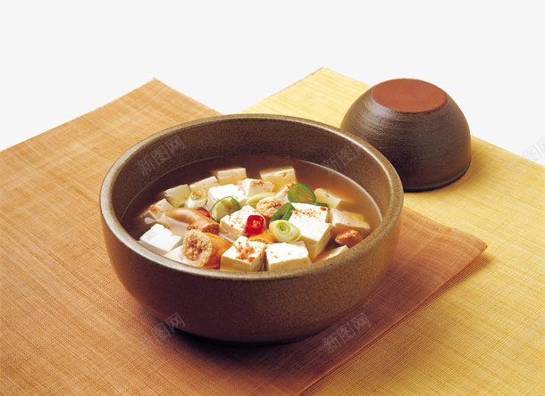 韩式料理嫩豆腐汤png免抠素材_新图网 https://ixintu.com 嫩豆腐 嫩豆腐汤 桌布 素食 豆制品 豆腐 韩式料理 食材 食物