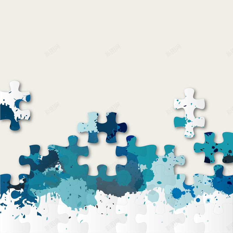 彩色水墨触感拼图背景jpg设计背景_新图网 https://ixintu.com AI 小清新 拼图 文艺 水墨 简约 绿色 蓝色 高清喜欢