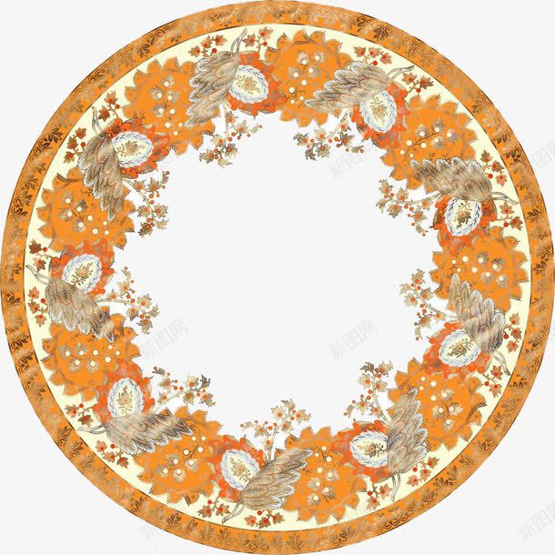 金色藏式花边图形png免抠素材_新图网 https://ixintu.com 圆形 花卉 藏式花纹 藏式花边 藏族 装饰 边框