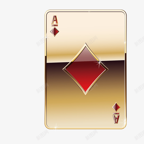 金黄色金属扑克牌矢量图eps免抠素材_新图网 https://ixintu.com 扑克牌 方框 红色 金属 矢量图