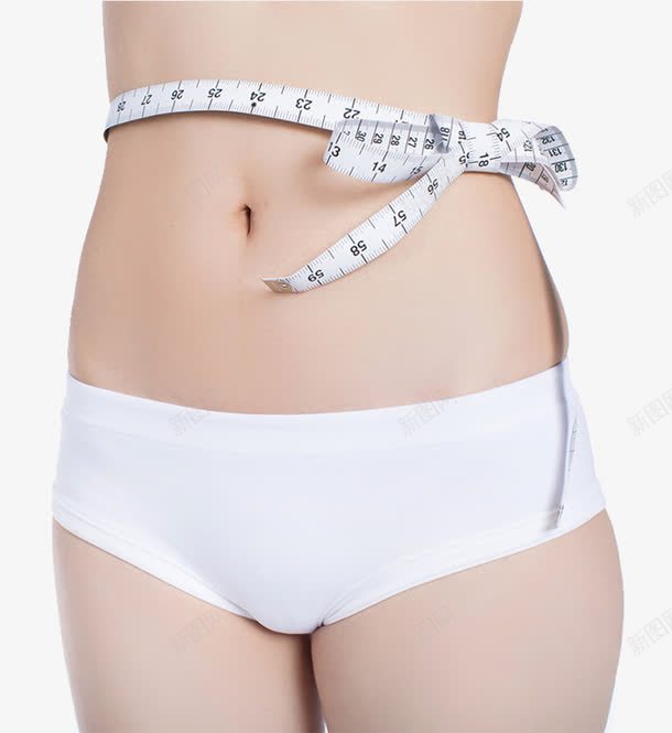 纤体瘦身psd免抠素材_新图网 https://ixintu.com 卷尺 标尺刻度 腹部 量度
