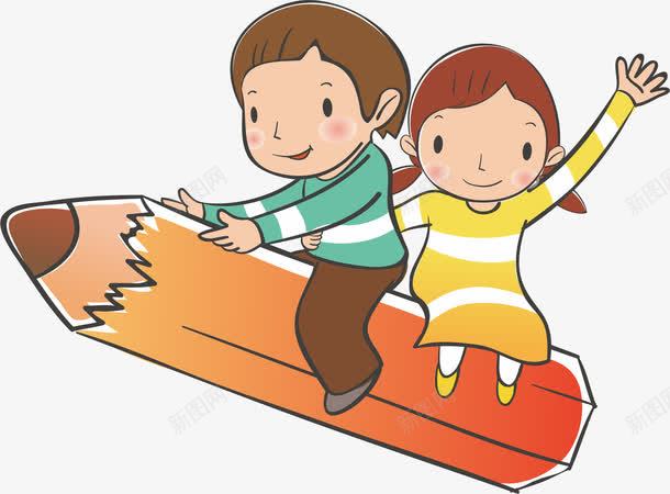 会飞的铅笔矢量图ai免抠素材_新图网 https://ixintu.com 学生 铅笔 飞翔 飞翔的人 魔法 矢量图
