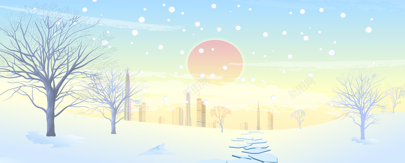 冬季文艺唯美手绘banner矢量图ai设计背景_新图网 https://ixintu.com 冬季 冬季促销 冬日 唯美 唯美冬季 手绘 手绘冬季banner 文艺banner 立冬 雪地 矢量图
