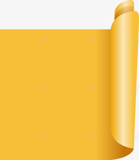 标签png免抠素材_新图网 https://ixintu.com 书卷 书卷图案 文本框 标签 标题栏 横幅 黄色