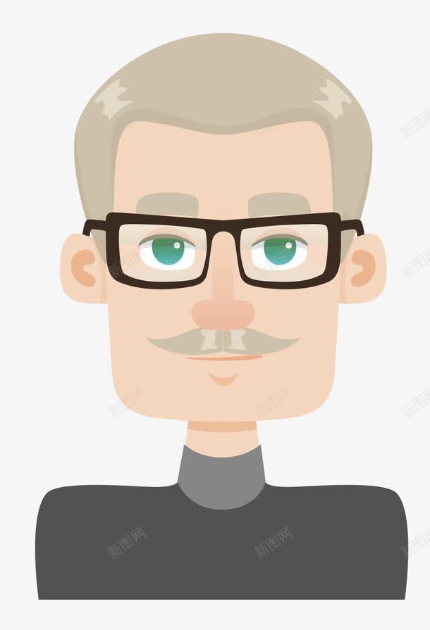 戴眼镜的男人png免抠素材_新图网 https://ixintu.com 人物 办公 半身模特 卡通 卡通男人 成熟男人 扁平化 模特 男人 男模特 眼镜 矢量男人 表情