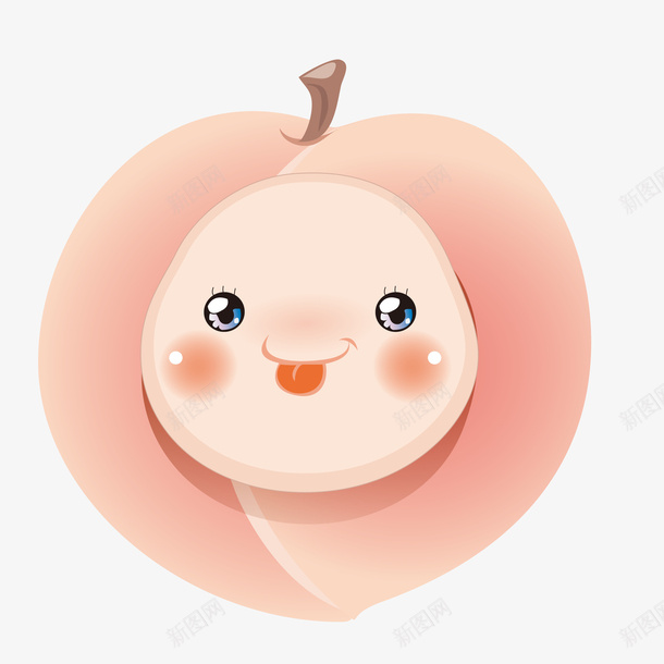 手绘粉色吐舌桃子矢量图eps免抠素材_新图网 https://ixintu.com png免抠图 创意 卡通 吐舌 手绘 时尚 桃子 水彩 水果 粉色 矢量图