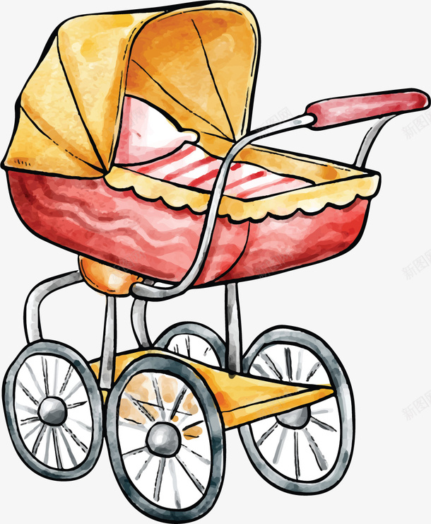 卡通水彩可爱儿童车插画png免抠素材_新图网 https://ixintu.com 儿童 卡通 可爱儿童车 婴儿 宝宝 宝宝车 母婴产品 水彩 水彩母婴用品