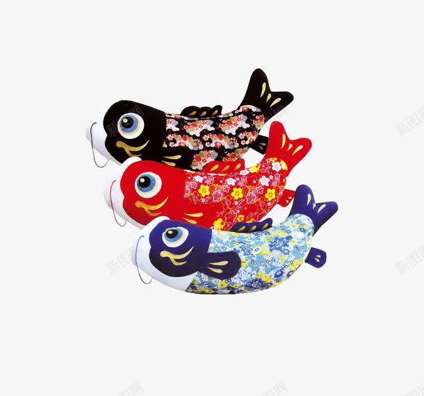 鲤鱼旗png免抠素材_新图网 https://ixintu.com 卡通 彩色 日本传统图案鲤鱼 日本文化 鲤鱼旗