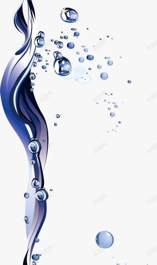 创意水滴花纹png免抠素材_新图网 https://ixintu.com 水 水滴 水珠 流线 清凉 线条 花纹 装饰