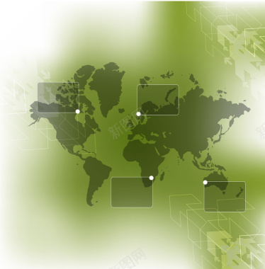商业报告绿色世界地图背景背景