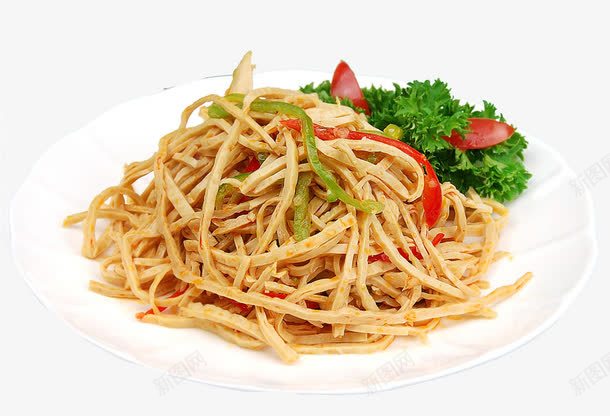 凉拌豆腐丝png免抠素材_新图网 https://ixintu.com 传统美食 家常菜 拌豆腐丝 特色豆腐丝 餐饮美食