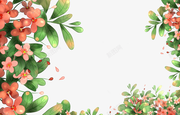 小清新手绘花环边框系列png免抠素材_新图网 https://ixintu.com 小清新 手绘 方形花环 植物边框 淡雅文艺 简约风
