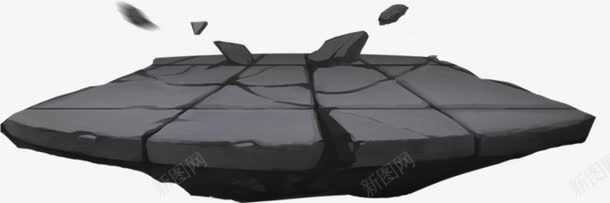 裂开的地面png免抠素材_新图网 https://ixintu.com 地面 石头 裂开 黑色