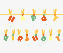 妇女节创意字体生日快乐英语字体高清图片
