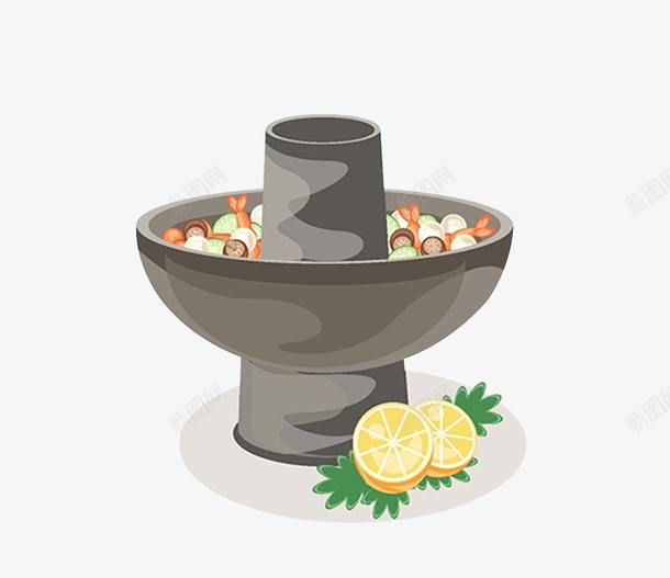 手绘美食可爱火锅元素png免抠素材_新图网 https://ixintu.com 中华美食 传统美食文化 可爱 手绘 柠檬 火锅 食物