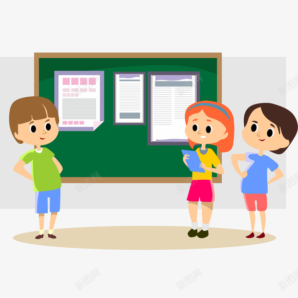 小学生在教室插画png免抠素材_新图网 https://ixintu.com 免抠PNG 回到学校 学习 小学生在教室插画 开学季 教育 模板