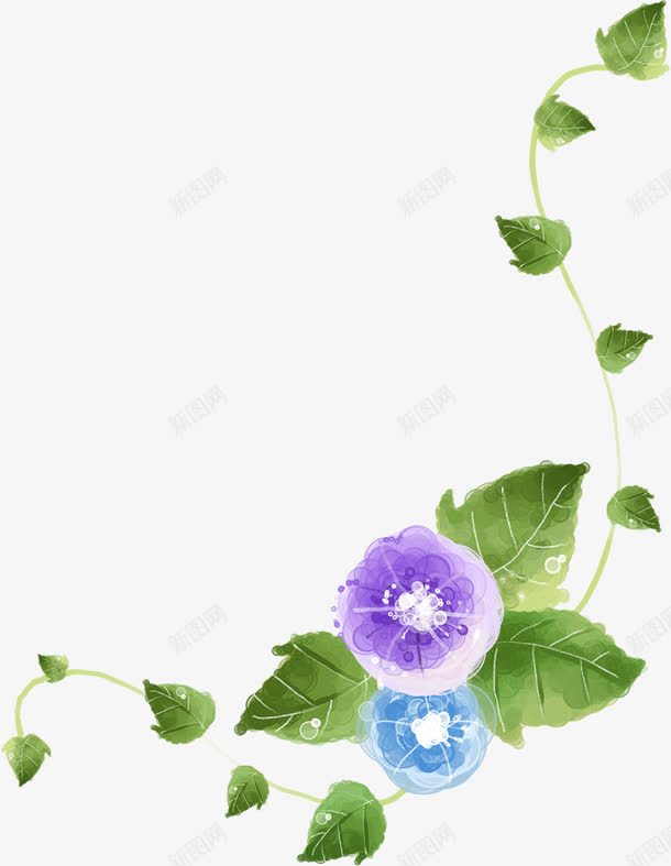 春天淡雅紫色水彩花朵png免抠素材_新图网 https://ixintu.com 春天 水彩 淡雅 紫色 花朵