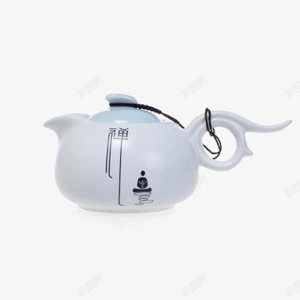 君器脂白亚光定窑陶瓷功夫茶壶png免抠素材_新图网 https://ixintu.com 产品实物 白瓷茶壶 禅意真言壶