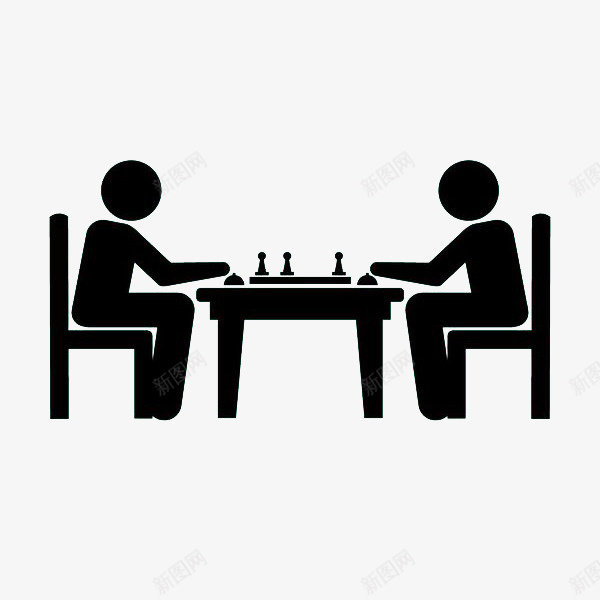 手绘扁平黑色下棋图标png_新图网 https://ixintu.com 下棋卡通 国际象棋 扁平化 手绘下棋 棋子 西洋棋 观看下棋卡通 黑色手绘