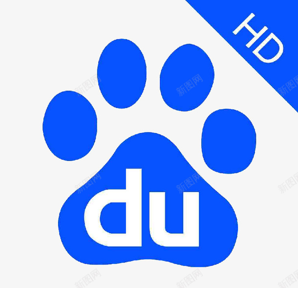 百度图标元素png_新图网 https://ixintu.com 图标 大型企业 清新 熊掌 百度 简约 蓝色 软件