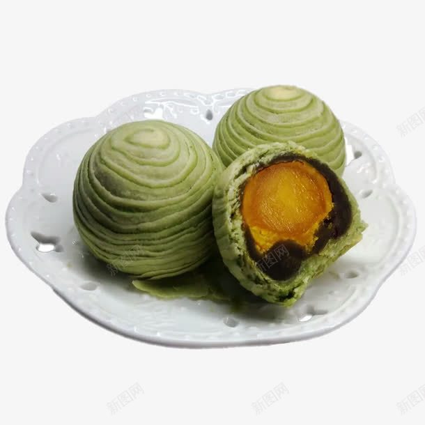 抹茶夹心糕点png免抠素材_新图网 https://ixintu.com 休闲零食 抹茶蛋黄酥 抹茶酥 糕点 绿茶糕点 美食