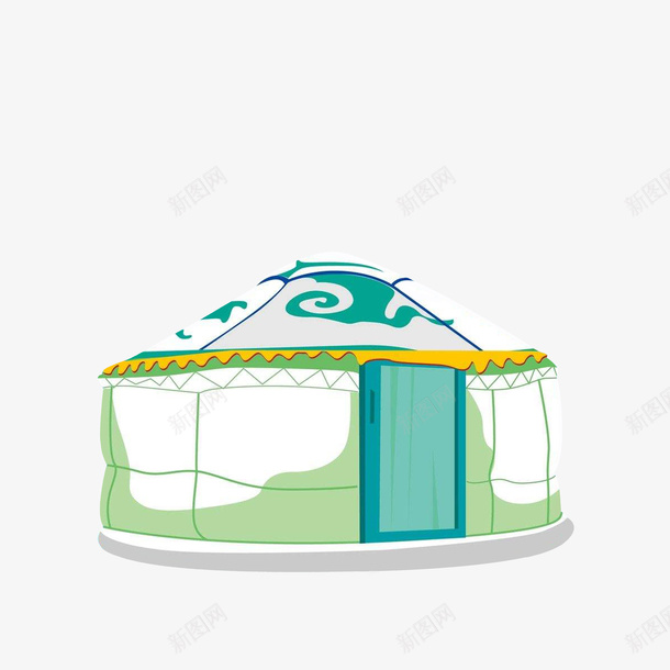 卡通手绘简约风格的蒙古帐篷png免抠素材_新图网 https://ixintu.com 手绘蒙古包 简洁手绘图 简约风格 蒙古插画 蒙古风格帐篷