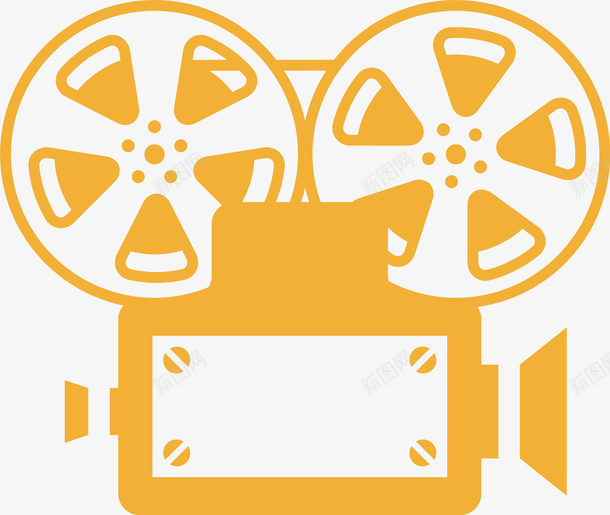 电影节手绘摄像机png免抠素材_新图网 https://ixintu.com 手绘摄像机 拍摄电影 电影节 绘画 黄色摄像机 黄色摄影机