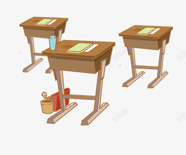卡通手绘学校书桌psd免抠素材_新图网 https://ixintu.com 书桌 卡通手绘学校书桌 学校 学生 教室 模板