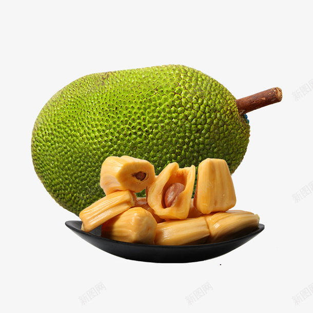 菠萝蜜片png免抠素材_新图网 https://ixintu.com 实物图 平面设计 水果之王 热带水果 绿色 菠萝蜜