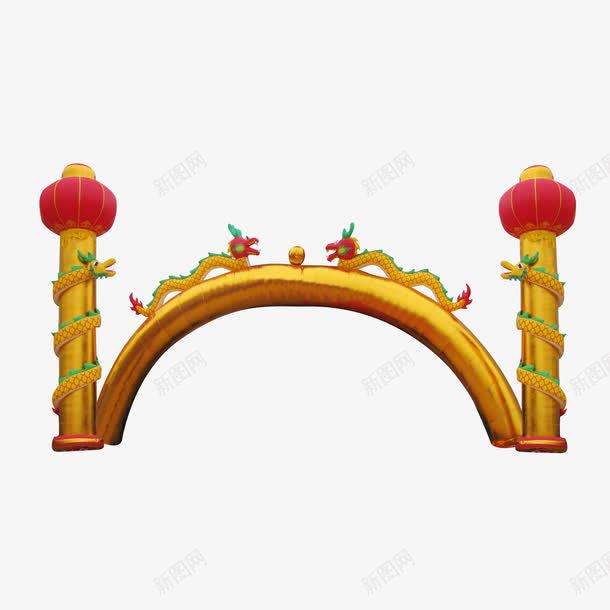 2017年红色中国风婚庆拱门png免抠素材_新图网 https://ixintu.com 元素 充气拱门 充气拱门免费下载 婚庆庆典元素龙凤呈祥充气拱门婚庆开业庆典喜庆用品大气柱开业庆典结婚双龙充气拱门元素 庆典活动 开业庆典 结婚庆典