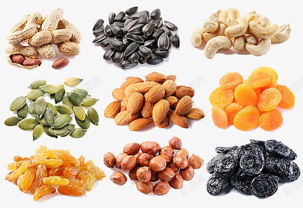 干果类食物png免抠素材_新图网 https://ixintu.com 南瓜米 瓜子仁 花生米 话梅