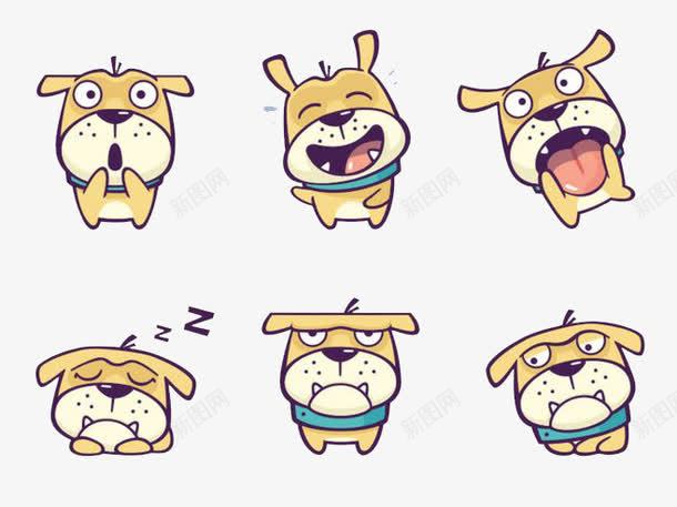 哈巴狗的6种表情png免抠素材_新图网 https://ixintu.com 动物 卡通 哈巴狗 家犬 小狗 情绪 犬 狗 狗表情包 表情 表情包