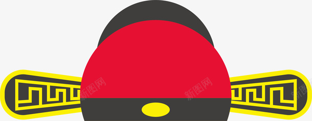 新郎帽子卡通风格矢量图eps免抠素材_新图网 https://ixintu.com 中式婚礼 中式特色 卡通中式婚礼 婚礼符号 新郎帽子 矢量婚礼 矢量图