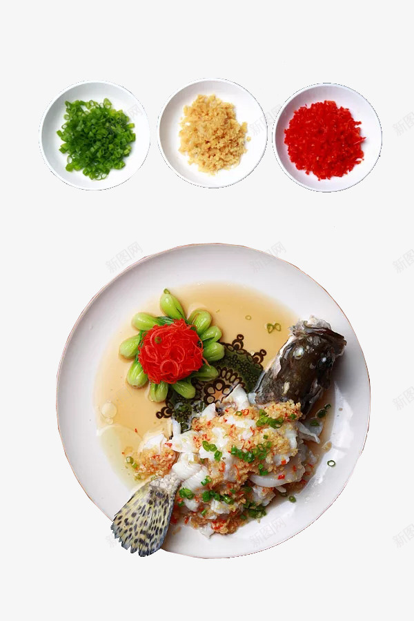 传统风味蒸鱼png免抠素材_新图网 https://ixintu.com 中餐 传统风味 烹饪 美味 风味 饮食文化 香菇肉片 鱼