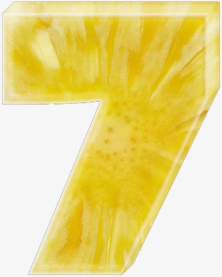 菠萝数字7png免抠素材_新图网 https://ixintu.com 数字 菠萝