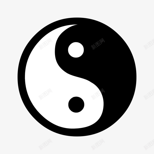 太极八卦标图标png_新图网 https://ixintu.com 八卦 八卦图 八卦图案 其他图标 图标 圆 太极 太极图 形状 手绘 标志图标 背景 黑白分明 黑白太极图