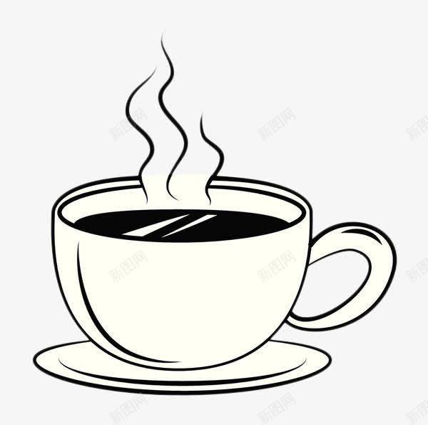 黑色手绘简约茶杯png免抠素材_新图网 https://ixintu.com 一碗茶 冒热气的茶 奶茶 曲线线条 杯子 热气 茶 茶杯 饮料 黑色手绘