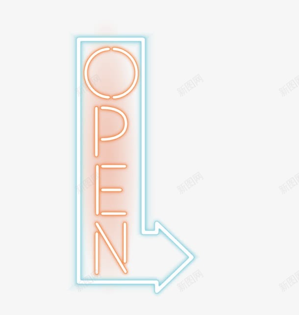 霓虹箭头矢量图ai免抠素材_新图网 https://ixintu.com 开业 指示灯牌 箭头矢量 营业中 霓虹灯牌 矢量图