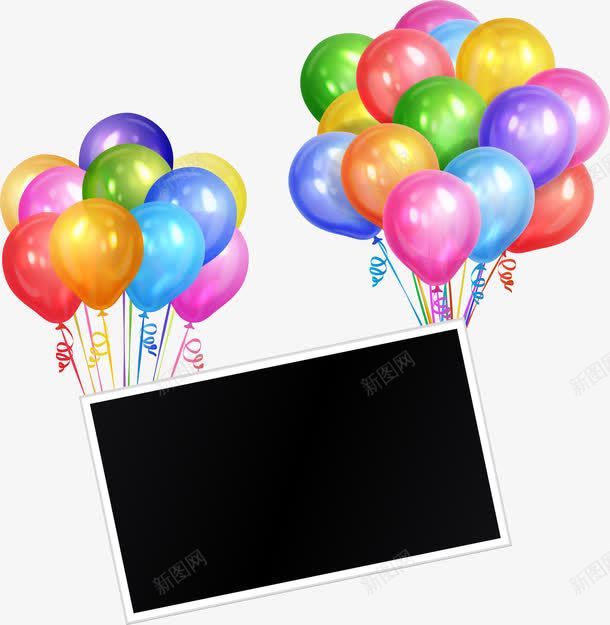 彩色起球边框纹理png免抠素材_新图网 https://ixintu.com 免抠PNG 手绘 梦幻 气球 生日会 生日卡 相片 相片框 节日 贺卡