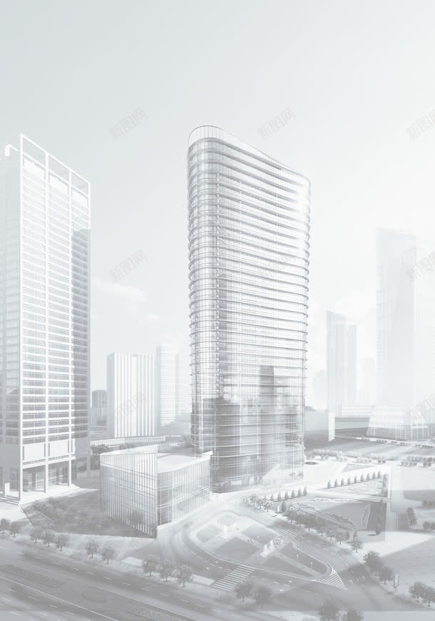 高楼大厦地产画册封面png免抠素材_新图网 https://ixintu.com 地产 封面 画册 高楼大厦