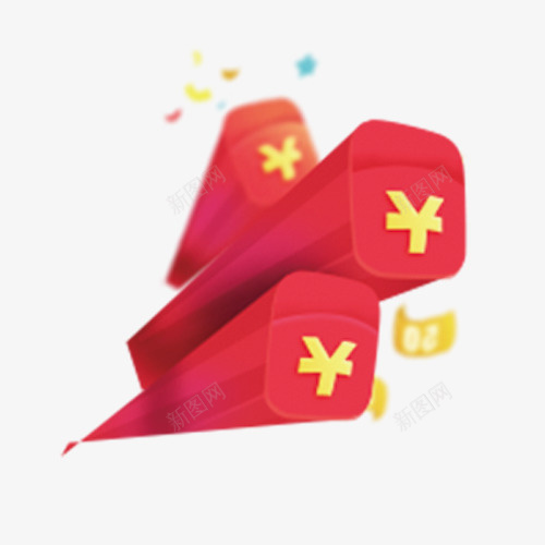 红包火箭png免抠素材_新图网 https://ixintu.com 双十二装饰素材 火箭 红包 红包火箭