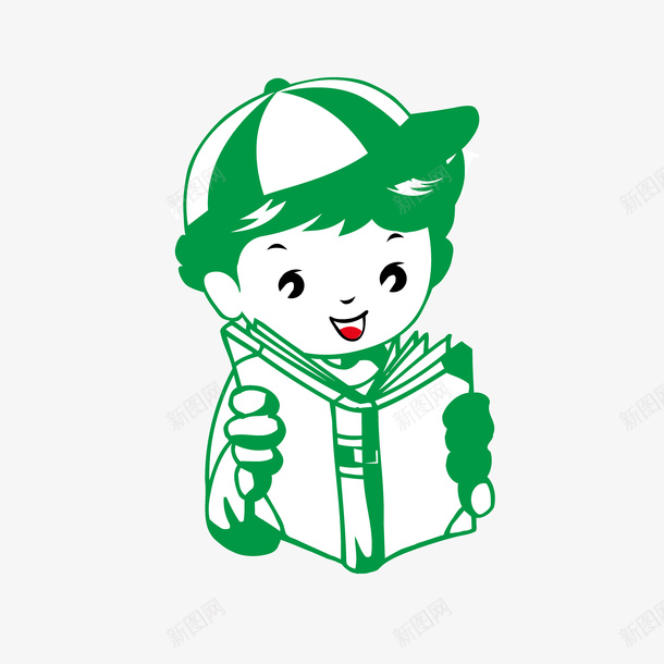 小学生在读书矢量图ai免抠素材_新图网 https://ixintu.com 上课 小博士 小博士人物 小学生 帽子 朗读 读书 阅读 矢量图