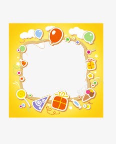 儿童花纹边框png免抠素材_新图网 https://ixintu.com PPT文字框 卡通 淘宝banner 相框 童装 纪念日花纹 花纹 边框